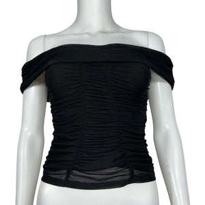 Majorelle Ruched Black Cara Top Size S