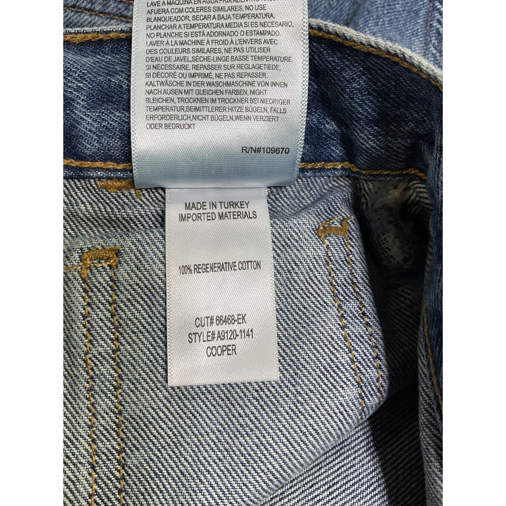 Agolde Cooper Cargo Blue Cotton Pant Size 24
