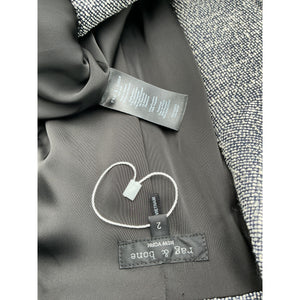 Rag & Bone 'Josie' Grey Cotton Italian Tweed Blazer Size 2