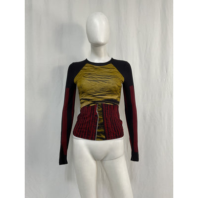 Miaou Long Sleeve Gold Tencel Tee Size XS - NWT