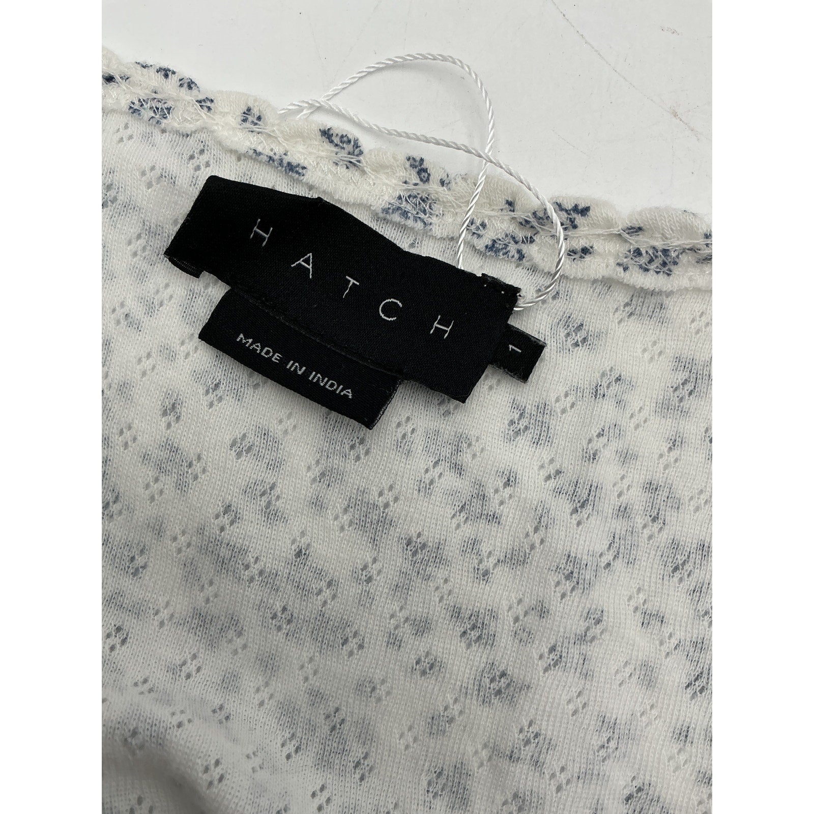 Hatch The Organic Pointelle White Cotton Nightgown Size 1