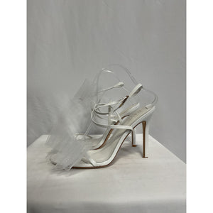 Raye 'Bubbly' White Leather Heel Size 9.5