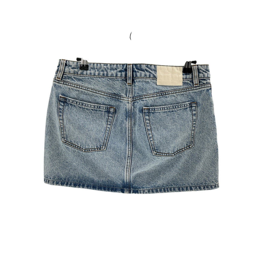 Grlfrnd 'Niki' Blue Cotton Micro Mini Skirt Size 28