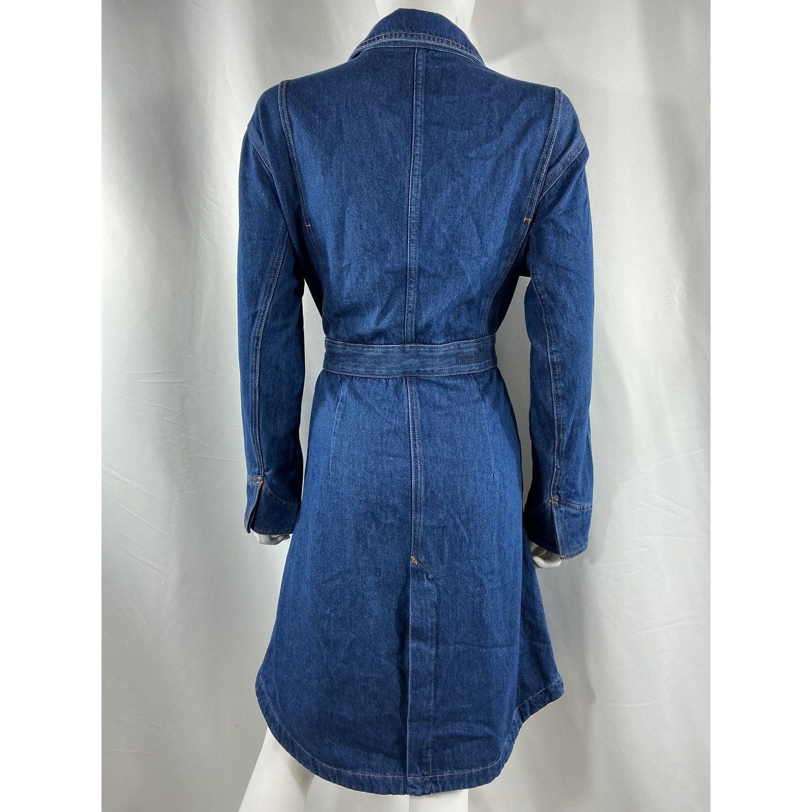 Favorite Daughter 'The Boulevard' Blue Cotton Trench Size M - NWT