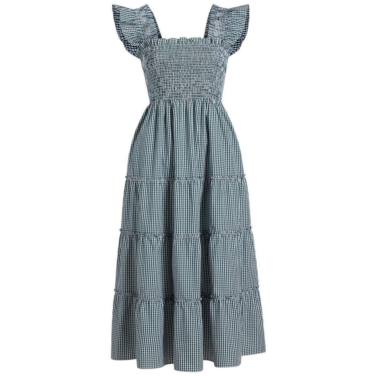 Hill House Home Gingham Green Ellie Dress Size XS