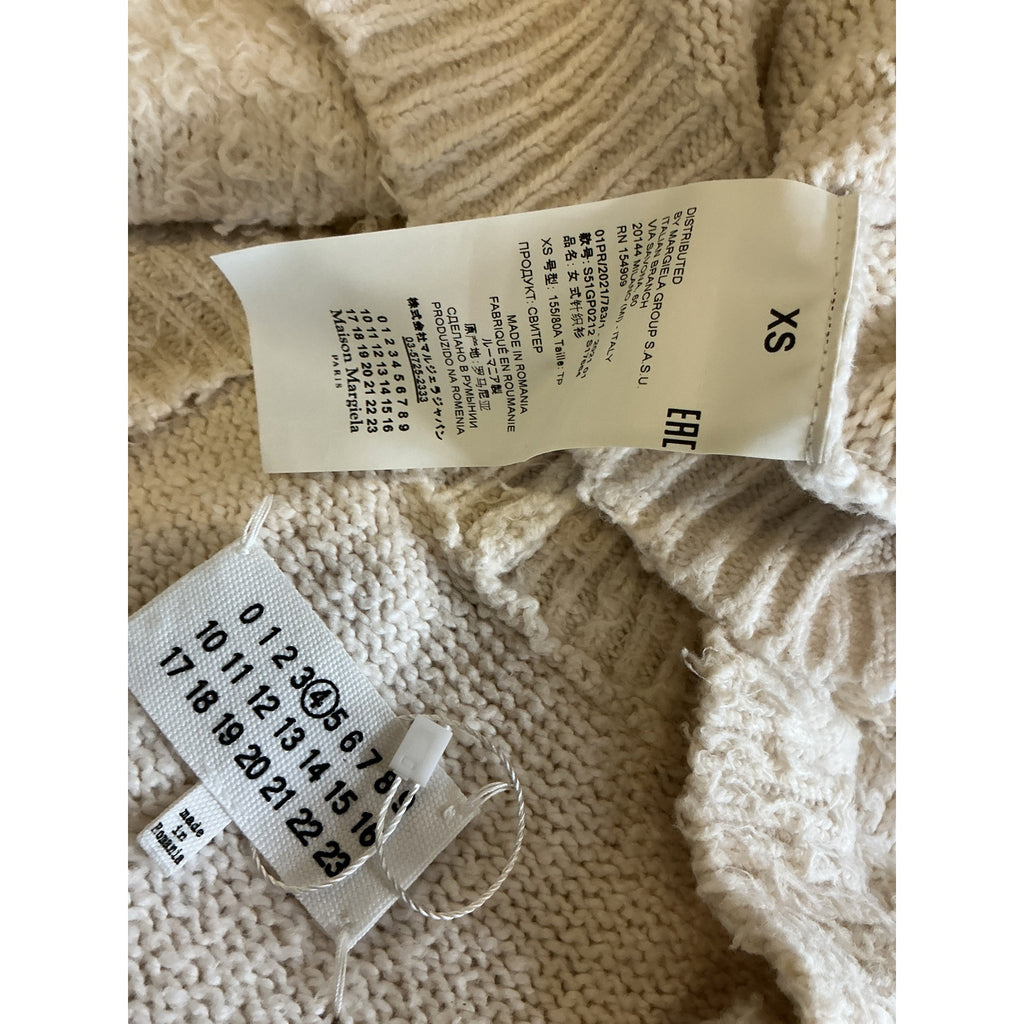 Maison Margiela Ivory Wool Cardigans Size XS
