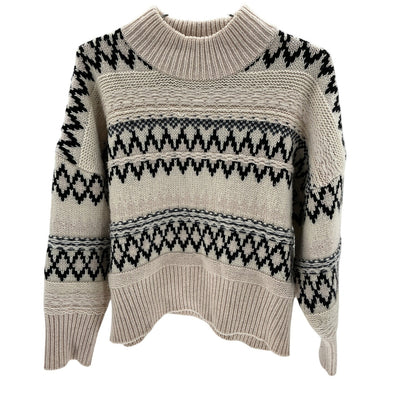 Rag & Bone Fair Isle Cream Willow Sweater Size SP