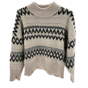 Rag & Bone Fair Isle Cream Willow Sweater Size SP