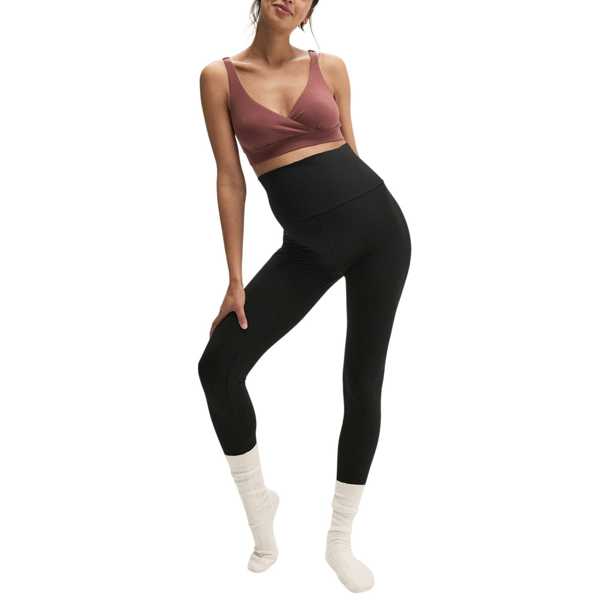 Hatch Ultrasoft Gray Before During And After Leggings Size XS
