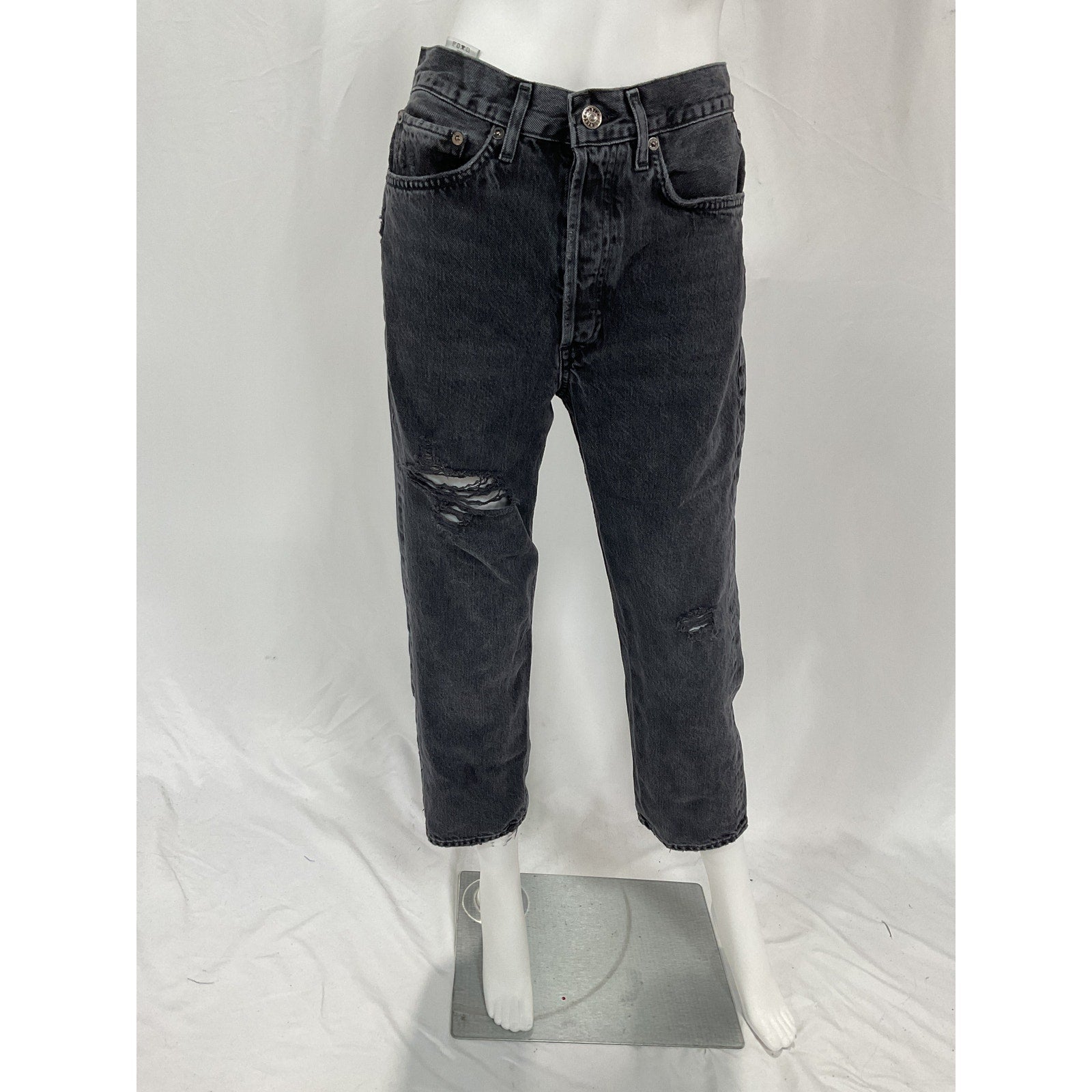 Agolde '90s' Black Crop Denim Jeans Size 26