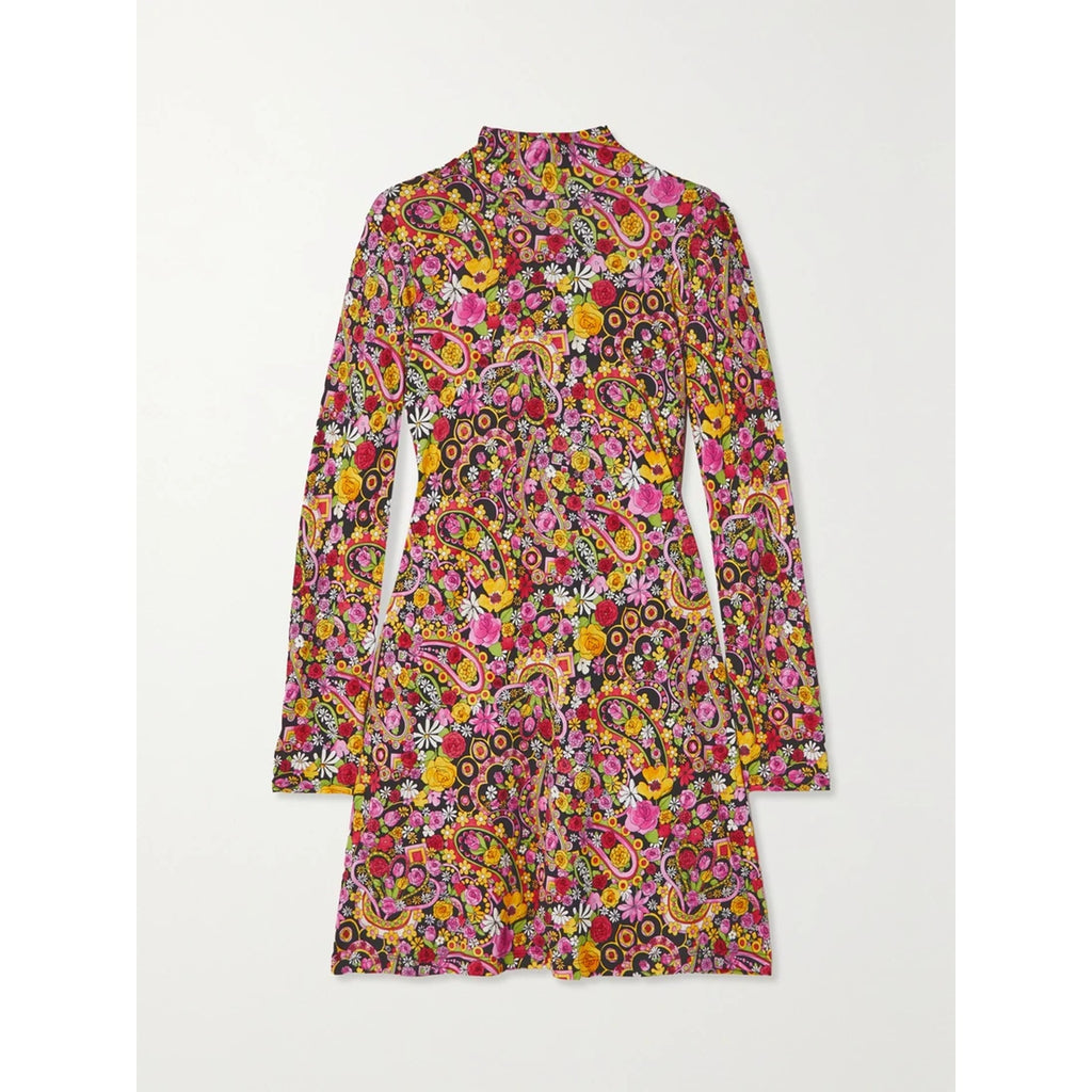 La Doublej Suitcase Pink Paisley Print Jersey Dress Size S - NWT