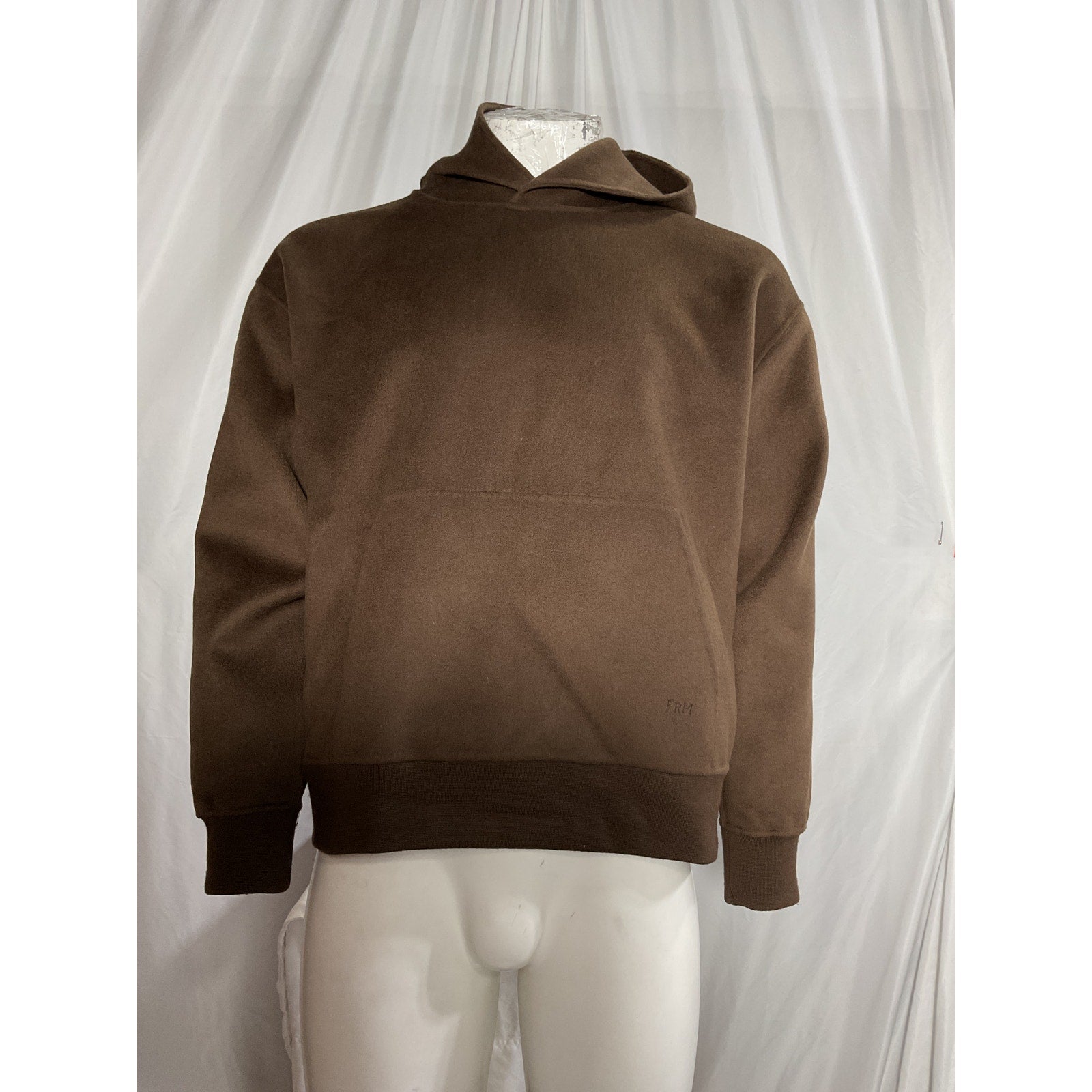 Frame Solid Wool Brown Blend Hoodie Size L