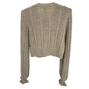 Tularosa Cropped Beige Palmira Cardigan Size S