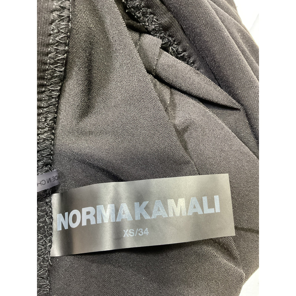 Norma Kamali 'Diana' Black Polyester Mini Dress Size XS
