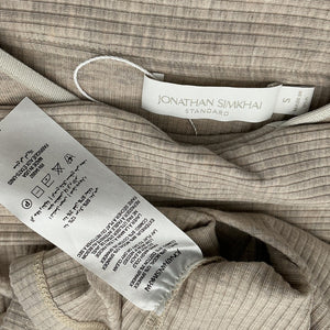 Simkhai Ribbed Heather Grey Piper Top Size S