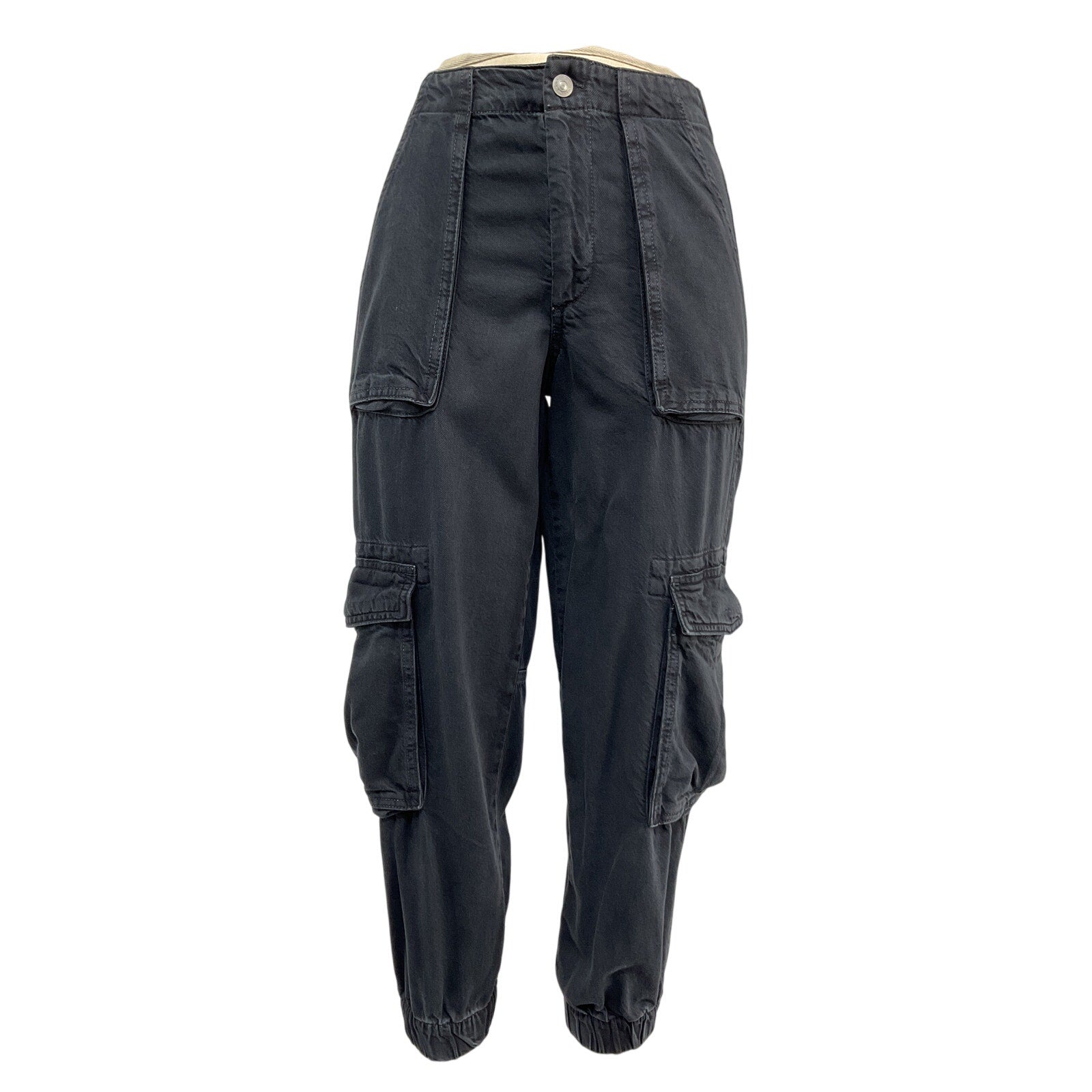Allsaints 'Frieda' Black Cotton Denim Pants Size US 0