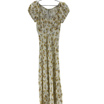DÔEN 'Florencia' Yellow Silk Dress Size S