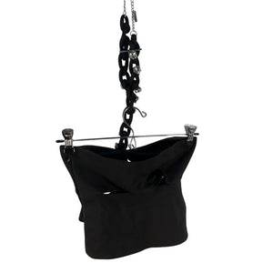 Area Embellished Black Chain Link Halter Top Size XS