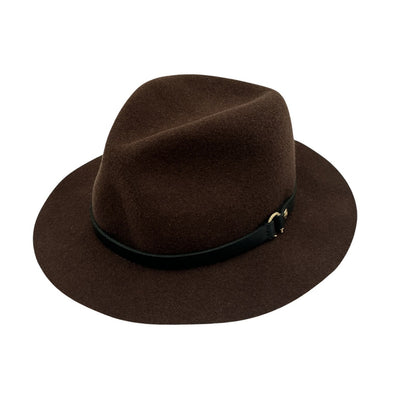 Rag & Bone Packable Brown Fedora Hat Size L