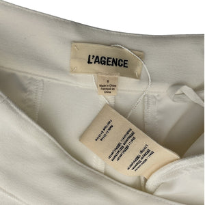 L'Agence Tailored White Saige Shorts Size 8