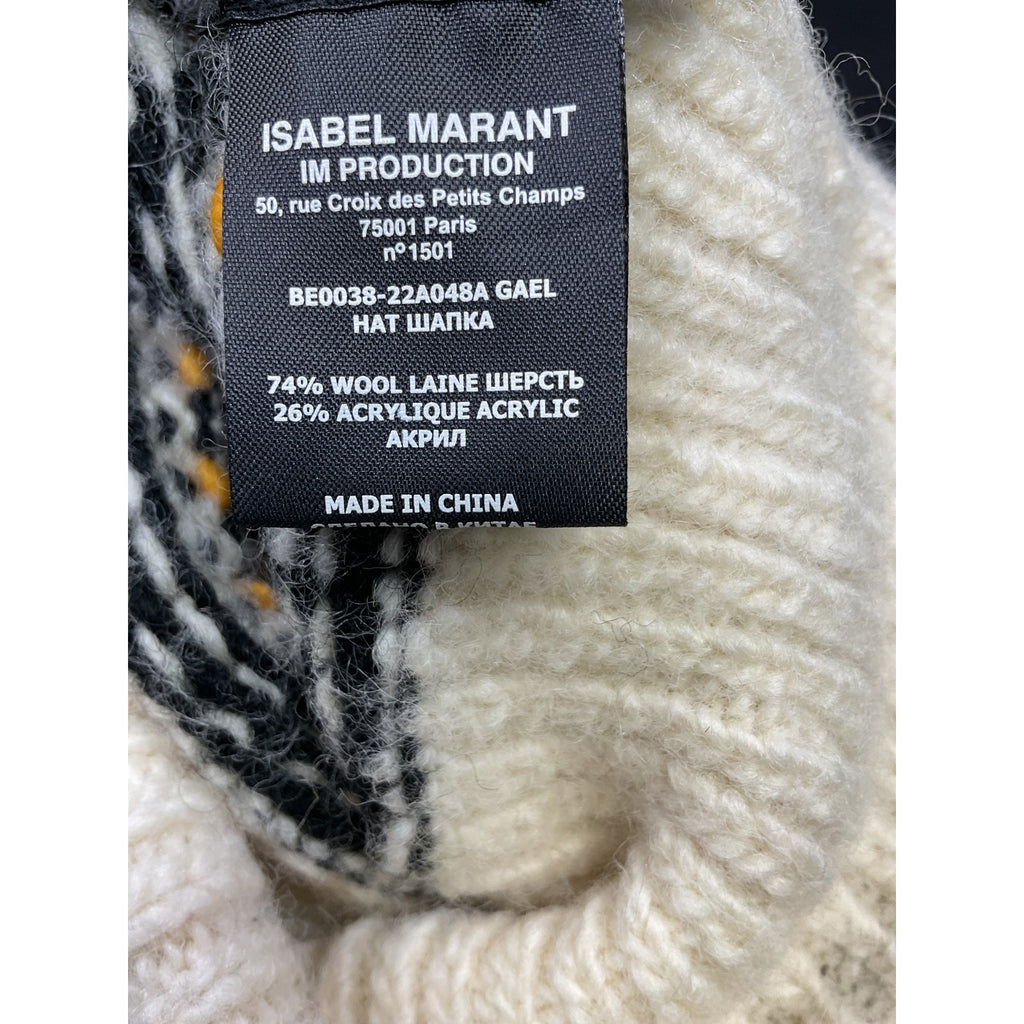 Isabel Marant 'Gael' White Wool Hat Size OS