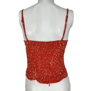 Reformation Floral Red Harley Cami Size 2