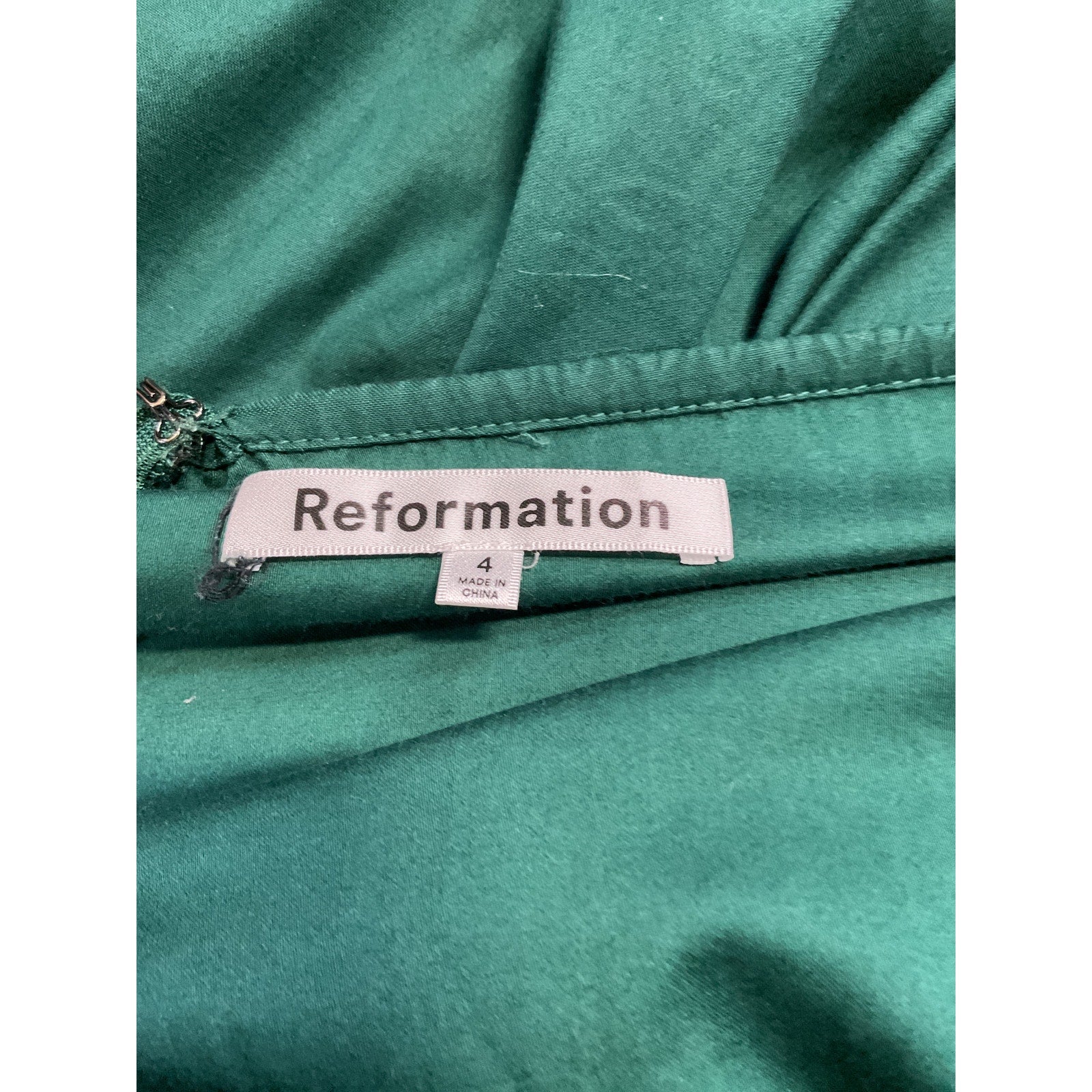 Reformation 'Kaede' Green Dress Size 4