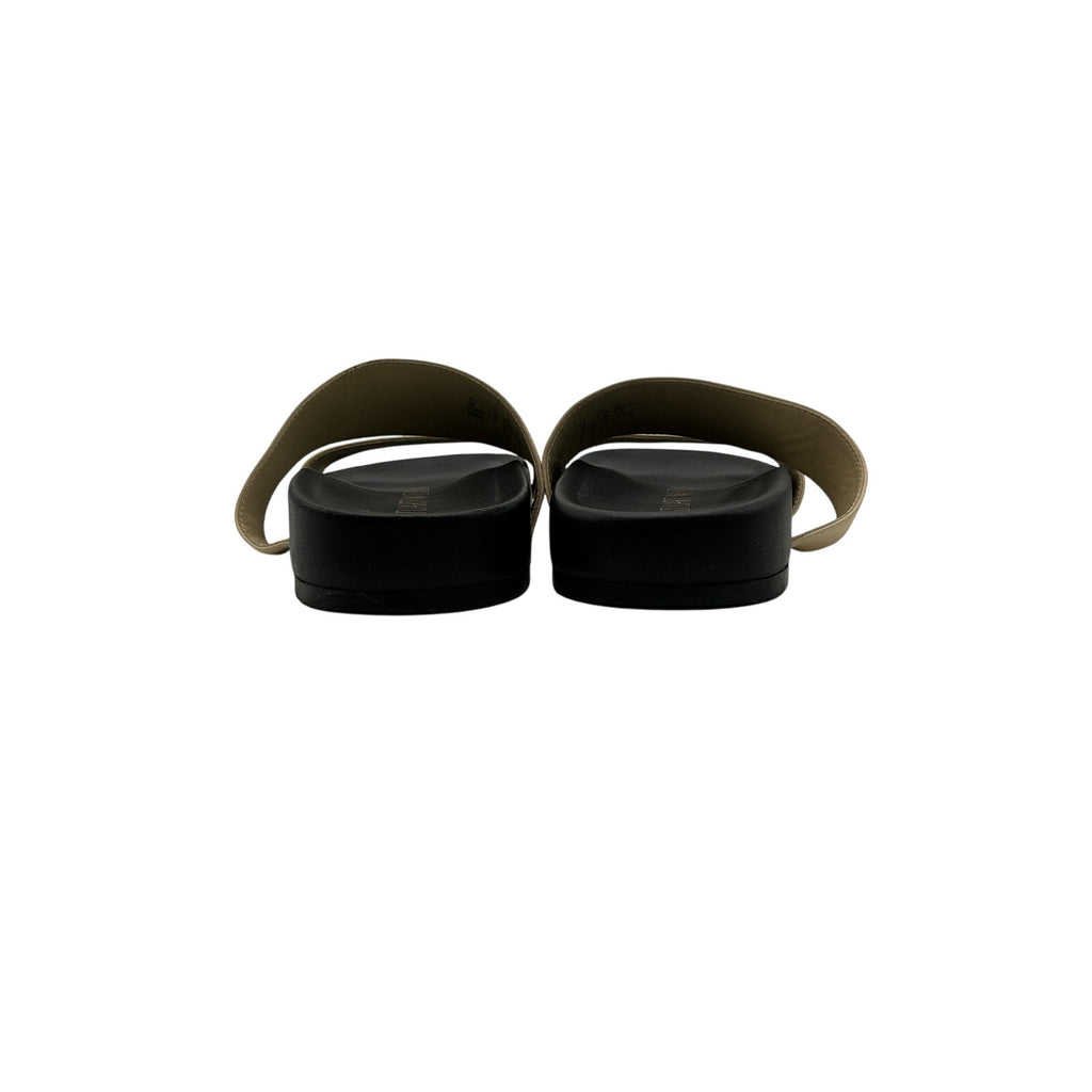 Stuart Weitzman Miami Beige Leather Sport Slide Size 7.5