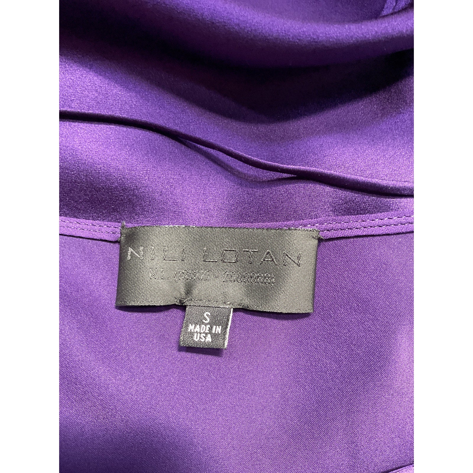 Nili Lotan 'Desiree' Purple Charmeuse Cami Top Size S - NWT