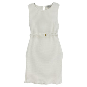 L'Academie Textured White Haylee Dress Size S