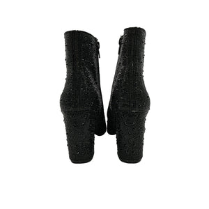 Betsey Johnson 'Cady' Black Rhinestone Ankle Bootie Size 7