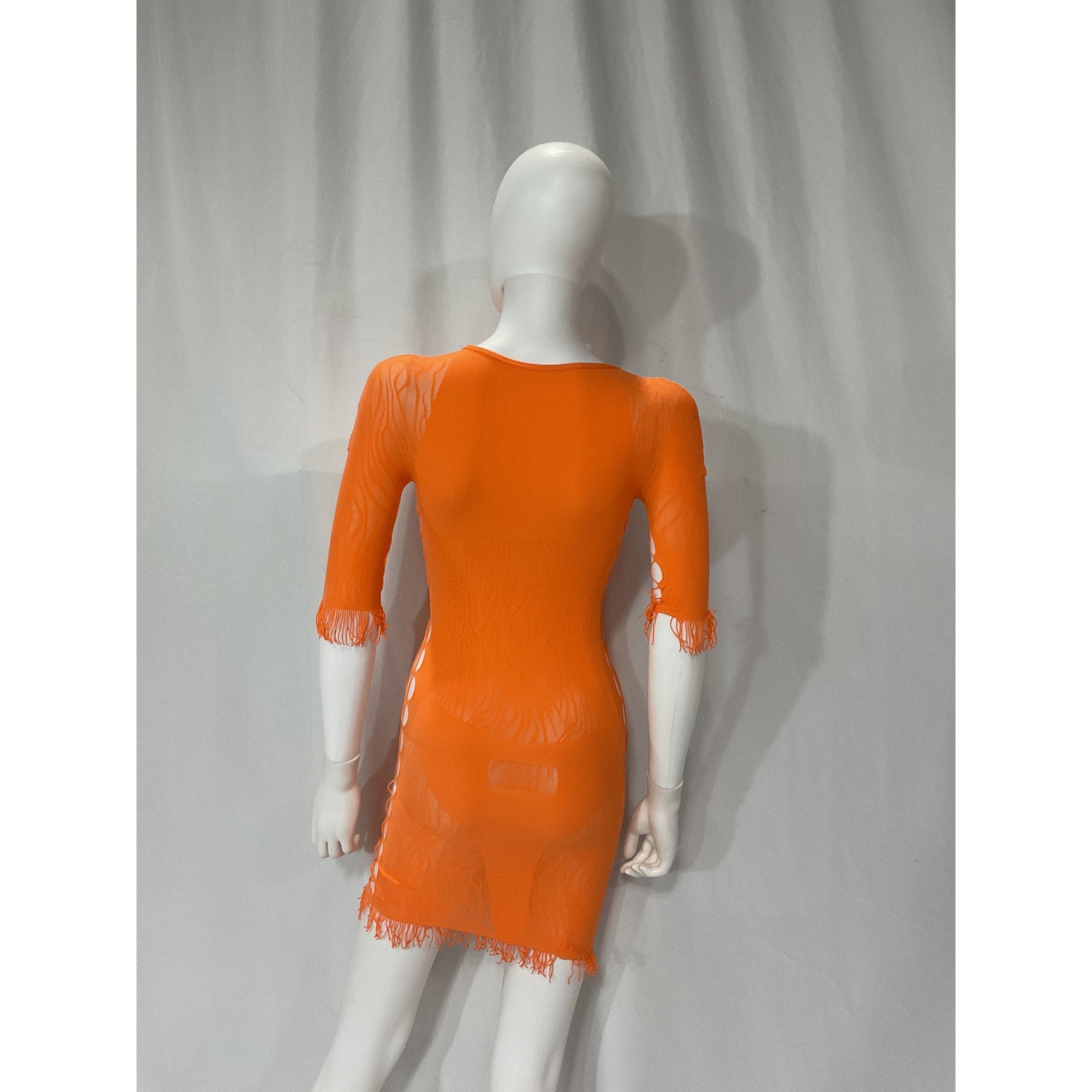 Poster Girl 'The Miranda' Orange heart Button Mini Dress Size 8