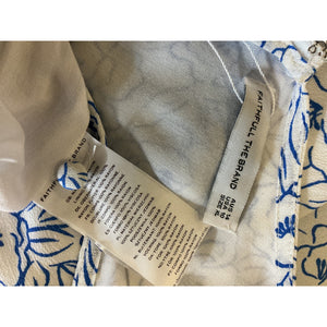 Faithfull The Brand 'Bellavista' Blue Rayon Midi Dress Size XL