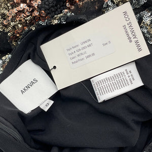 Aknvas Embellished Black Lennon Pants Size 0 NWT