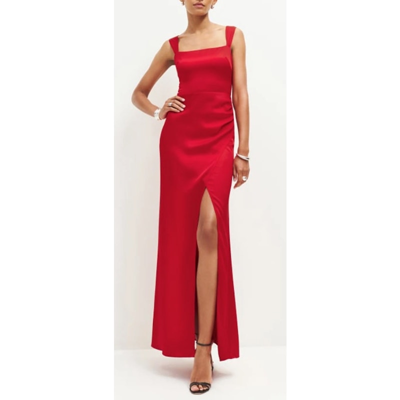 Reformation 'Isolene' Red Satin Dress Size 8