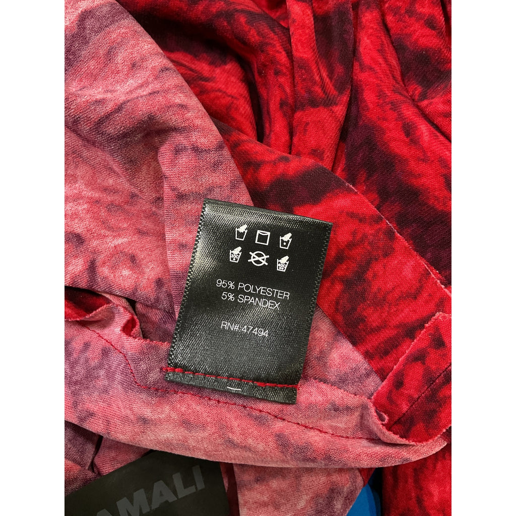 Norma Kamali 'Slimm' Red Fit Turtleneck Cropped Top Size S