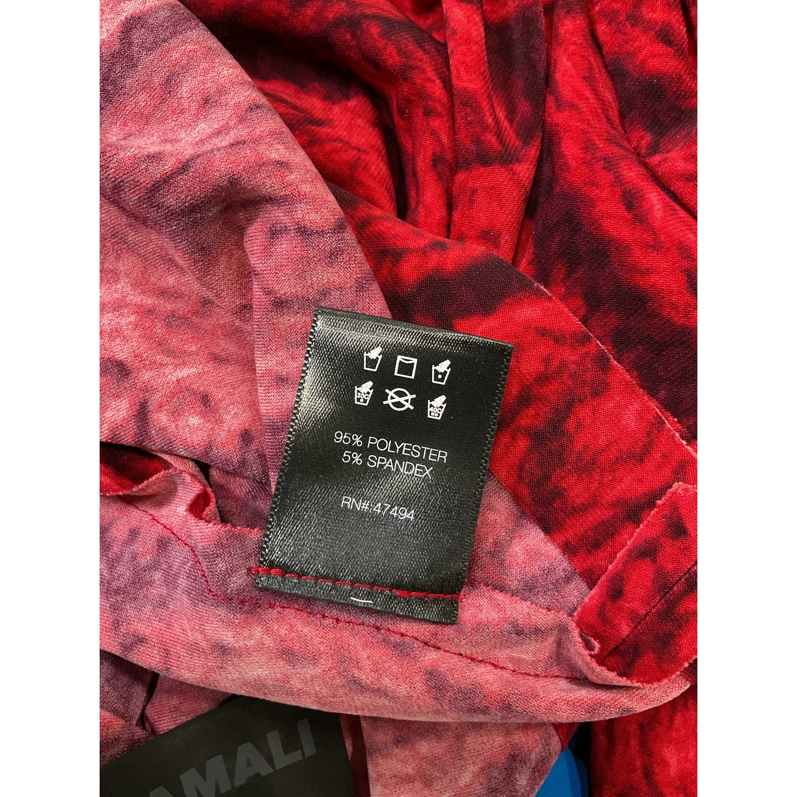 Norma Kamali 'Slimm' Red Fit Turtleneck Cropped Top Size S