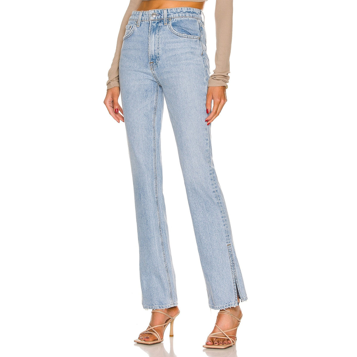 Grlfrnd High-Rise Blue Harlow Denim Jeans Size 27