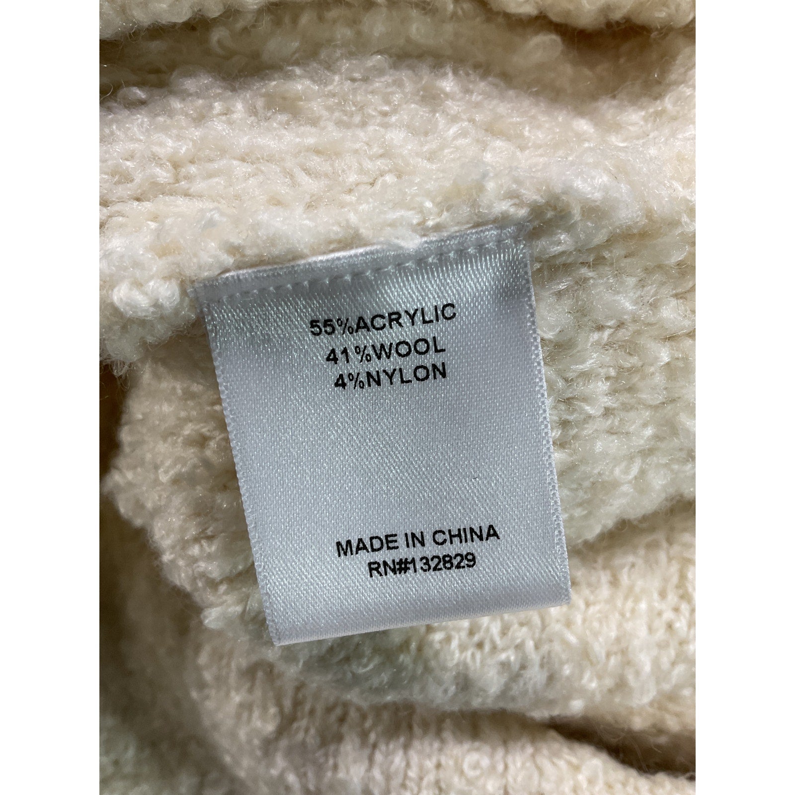 Grlfrnd 'Maeko Boucle' White Turtleneck Dress Size M - NWT