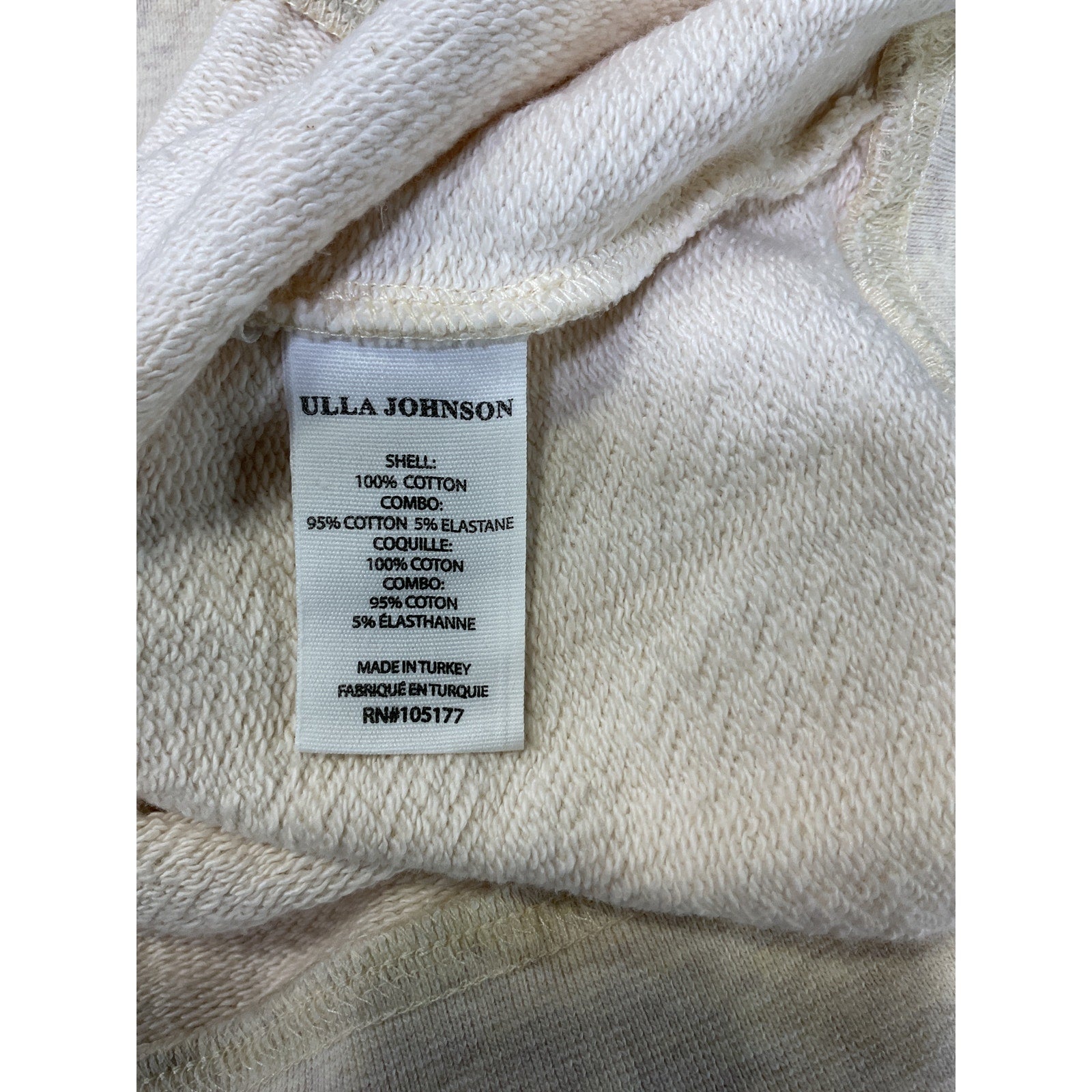 Ulla Johnson 'Sutton' White Poplin-Trimmed Cotton-Jersey Sweatshirt Size M