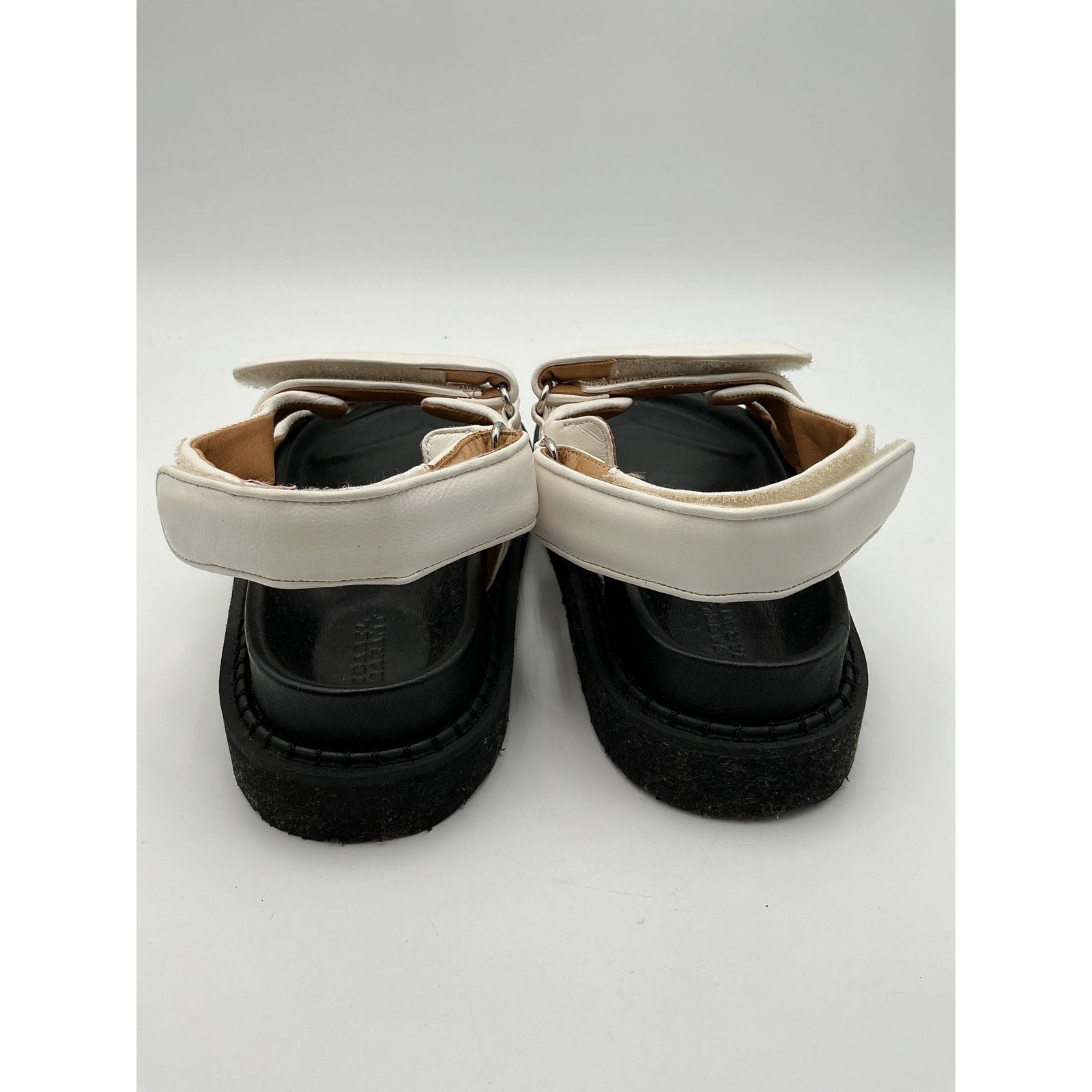 Isabel Marant 'Madee' White Leather Padded Sandal Size 36