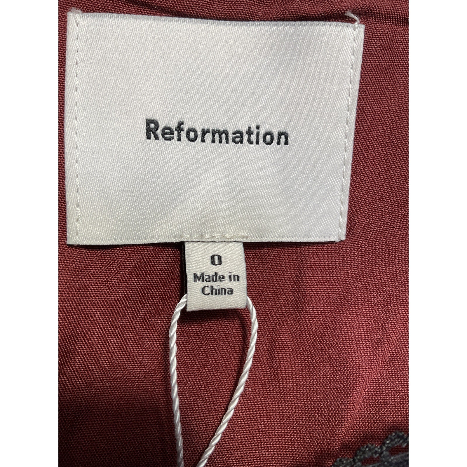 Reformation 'Melanie' Red Polyester Top Size 0