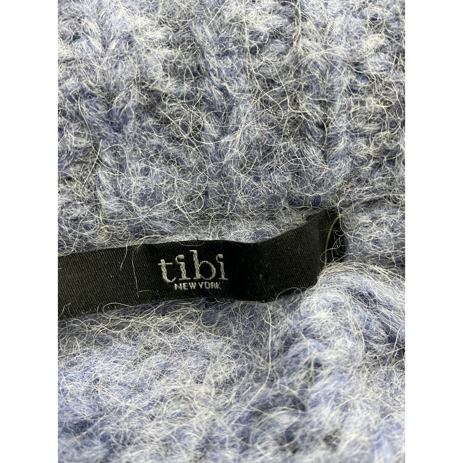 Tibi Blue Cowl Neck Sweater Size M