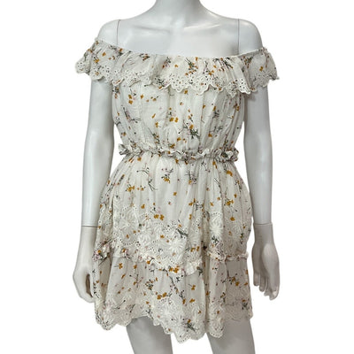 Tularosa Ruffled Floral Berklee Mini Dress Size S