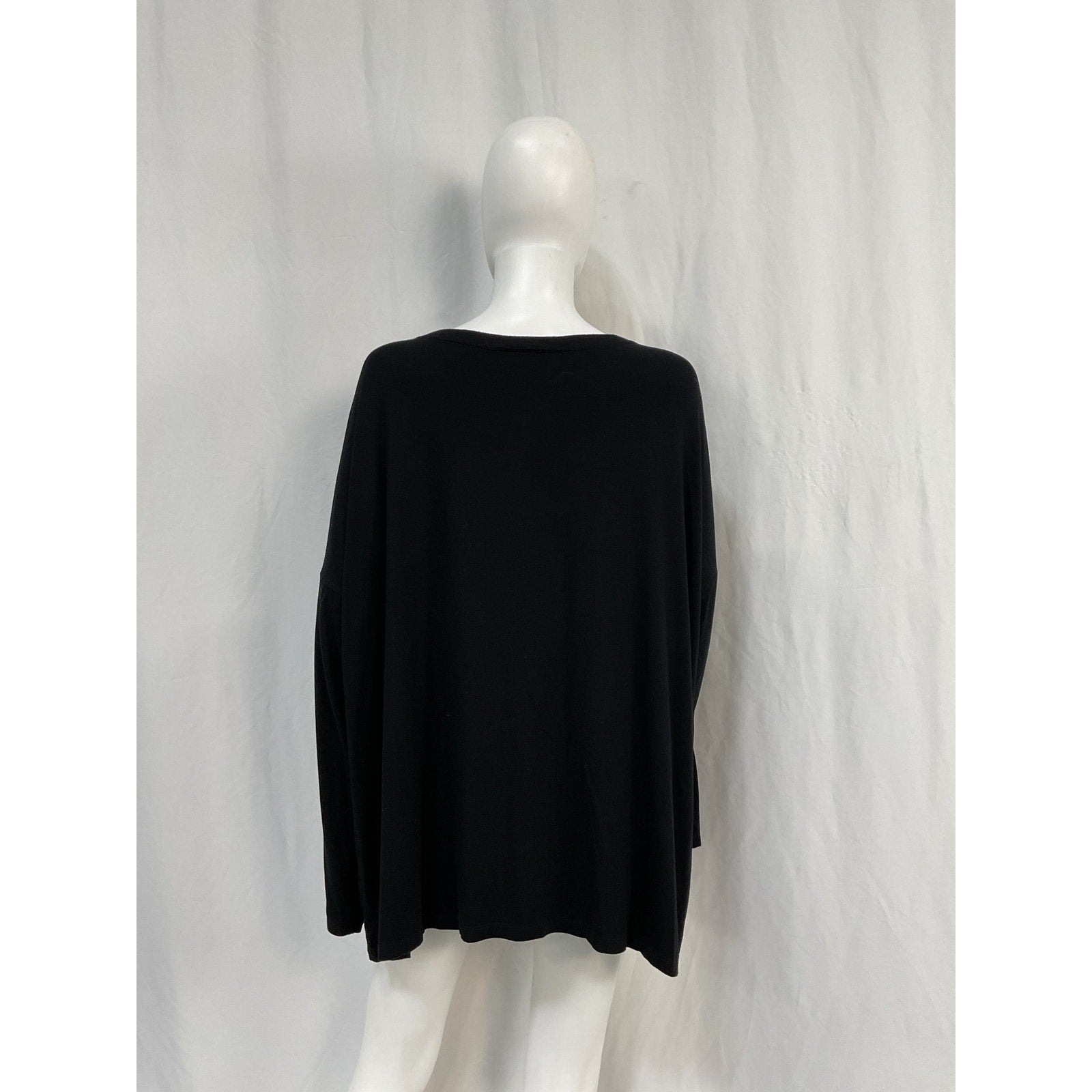 Hatch The Perfect Black Viscose Long Sleeve Tee Size 4