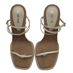 Alias Mae Strappy Heather Grey Gia Heels Size 38 EU / US 8