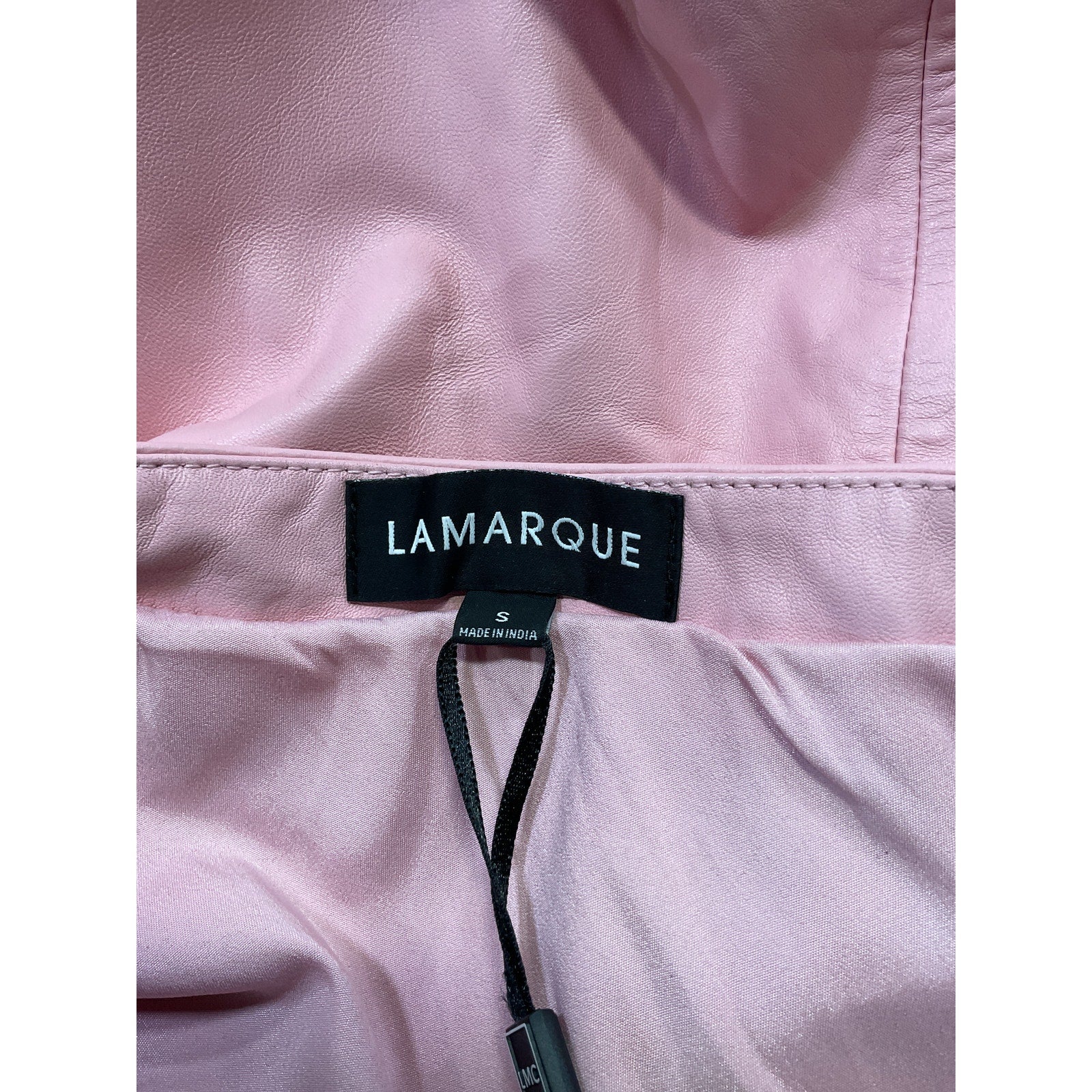 Lamarque x Revolve 'Corey' Pink Leather Mini Dress Size S - NWT
