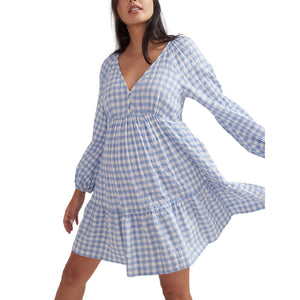 Hatch Gingham Multicolor Kelsey Dress Size 1