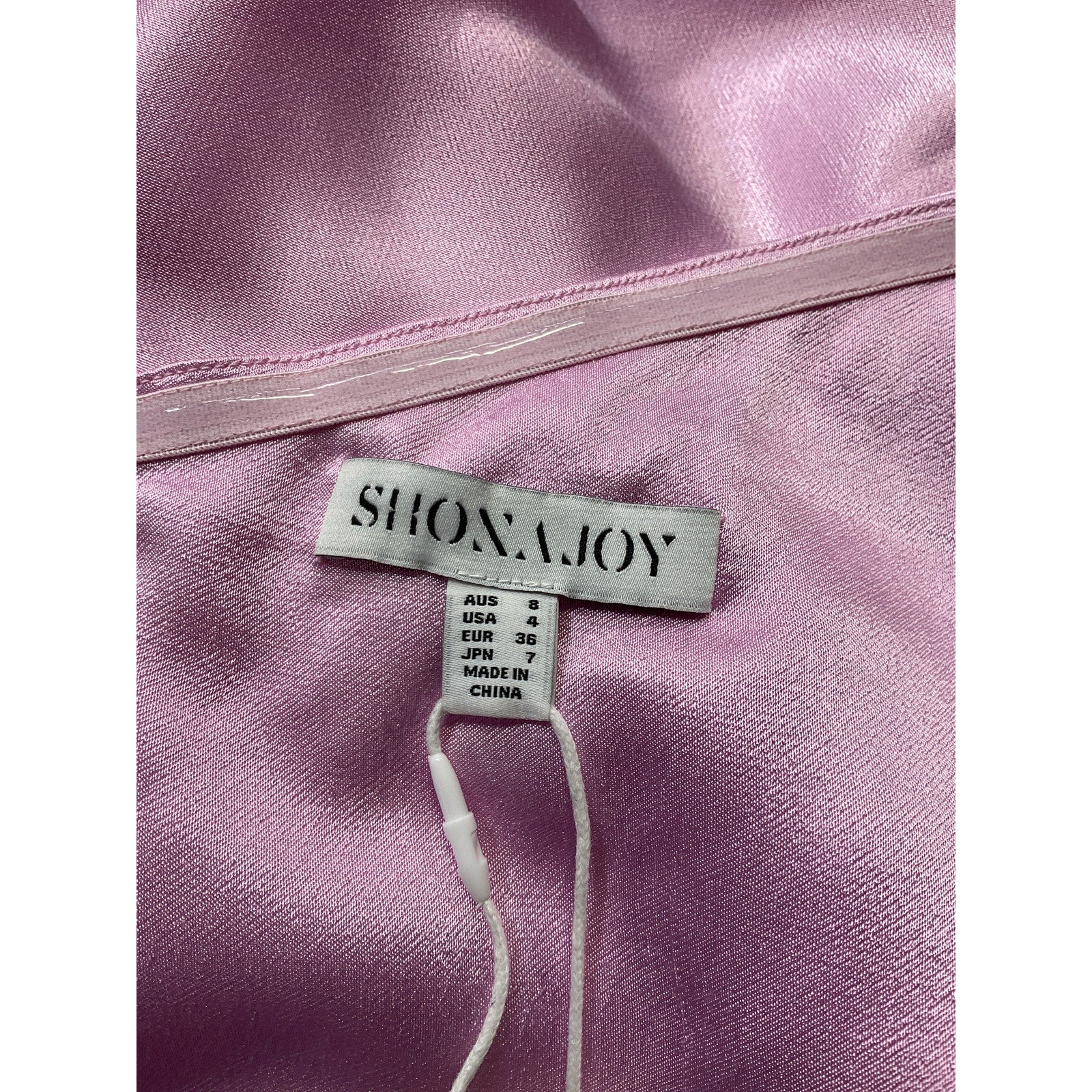 Shona Joy 'La Lune' Pink One Shoulder Asymmetrical Gathered Satin Maxi Dress Size 4 - NWT