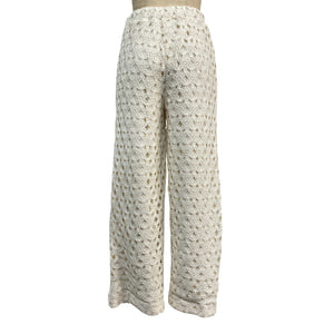 Line & Dot Crocheted Cream Bowen Pants Size M NWT